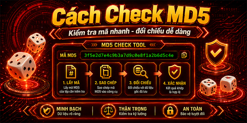 Hướng dẫn cách check mã MD5